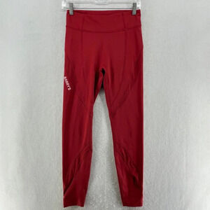 Barry's Activewear Legging Womens M Red High Rise Stretch Slim Fit Compression